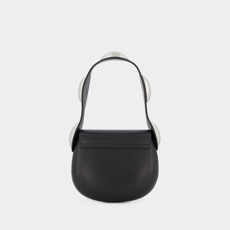 亚历山大王 Alexander Wang Dome Small Hobo 黑色皮质手提肩背包