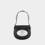 亚历山大王 Alexander Wang Dome Small Hobo 黑色皮质手提肩背包