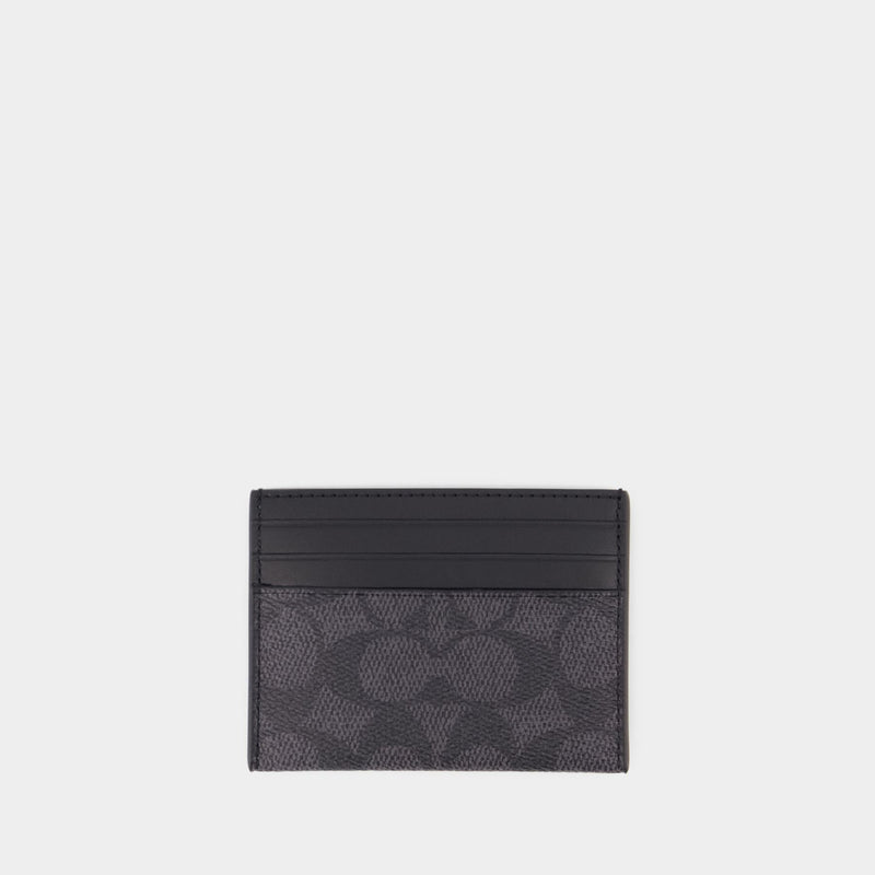 Cardholder - Coach - Exclusive canvas - Black