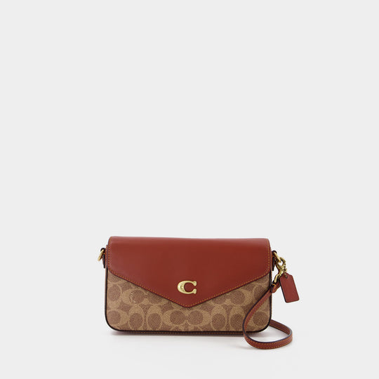 Wyn 棕褐色帆布斜挎包