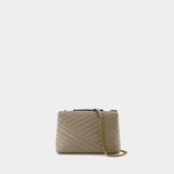 Kira Chevron Bag  - Tory Burch - Leather - Grey