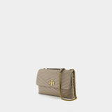 Tory Burch KiraChevr灰色皮质包