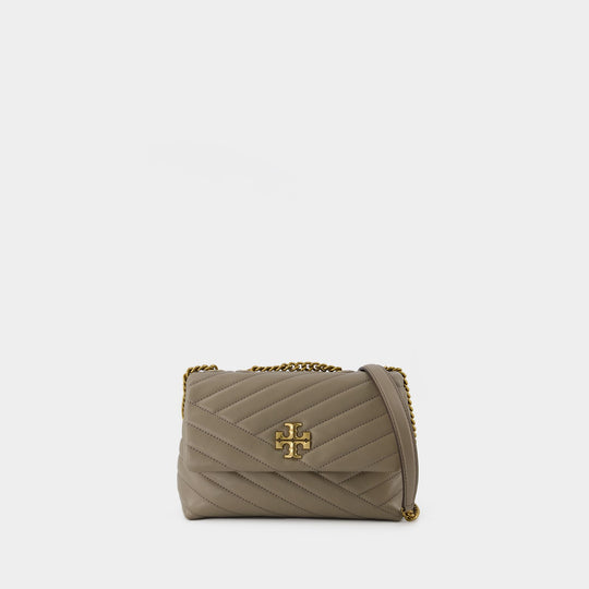 Tory Burch Kira Chevr灰色皮质小号包