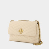 Tory Burch Kira Chevron 小号新奶油色皮质Hobo包