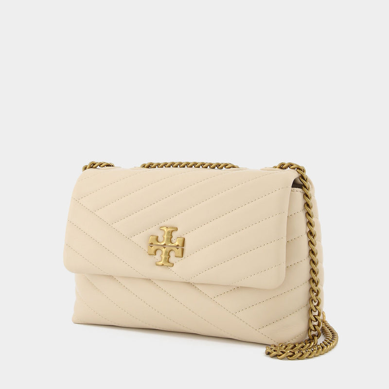 Tory Burch Kira Chevron 小号新奶油色皮质Hobo包