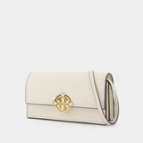 Miller Wallet Crossbody in beige leather