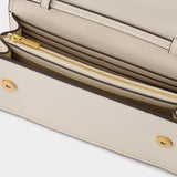 Miller Wallet Crossbody in beige leather