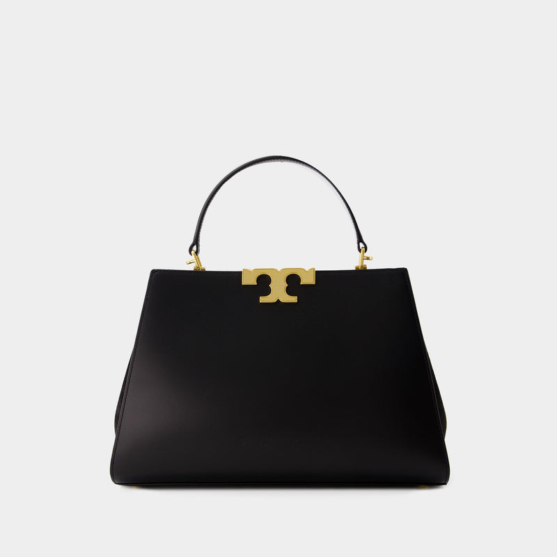 Tory Burch Eleanor Satchel黑色皮质斜挎包