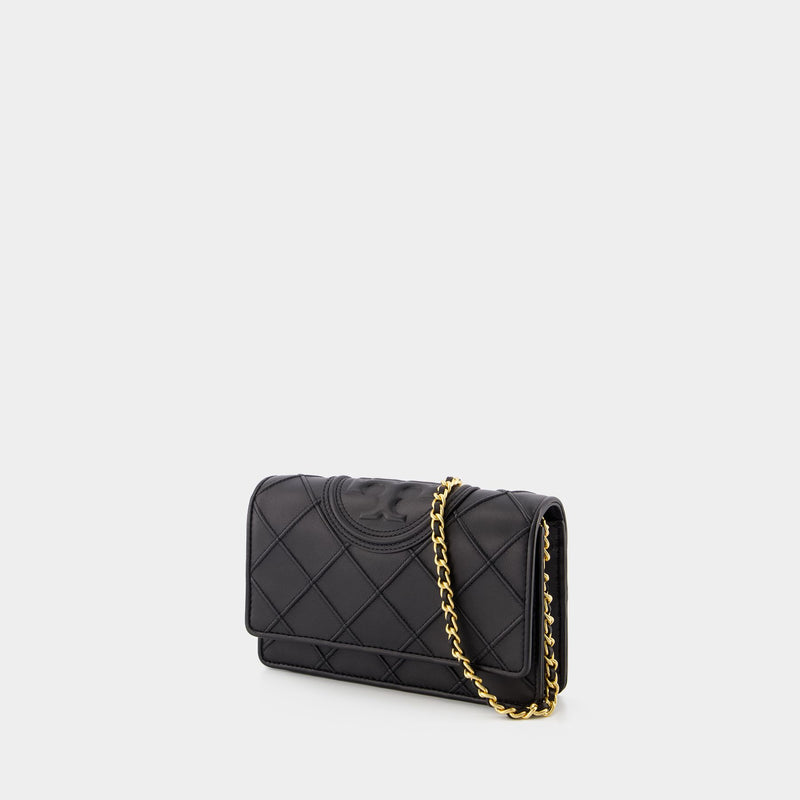 Fleming Soft Chain Crossbody - Tory Burch - Leather - Black