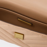 Kira Chevron Small Flap  - Tory Burch - Beige - Leather