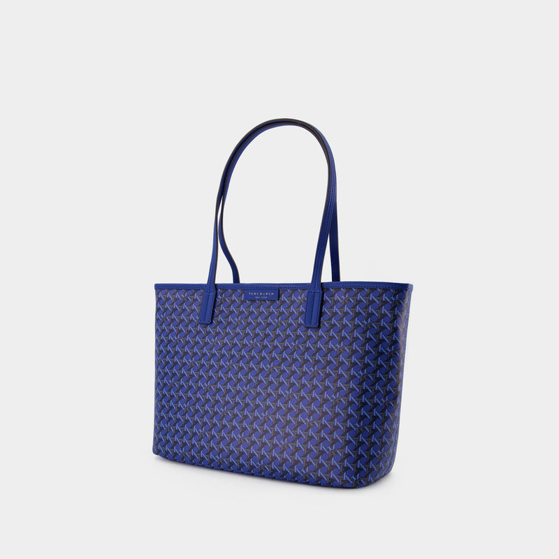 Small Zip Tote Hobo Bag - Tory Burch - Blue - Canva