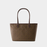 Small Ever Ready Shopper Bag - Tory Burch - Cotton - Brown