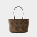 Small Ever Ready Shopper Bag - Tory Burch - Cotton - Brown