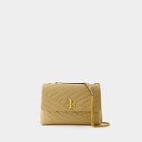 Kira Chevron Convertible Bag - Tory Burch - Leather - Desert Dune