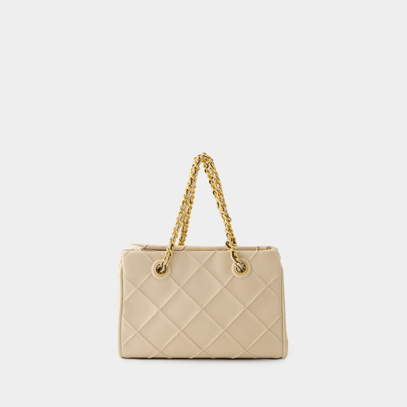 Fleming Soft Mini Chain Shopper Bag - Tory Burch - Leather - New Cream