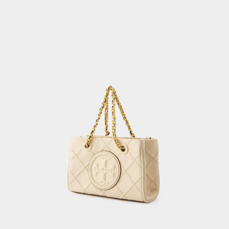 Fleming Soft Mini Chain Shopper Bag - Tory Burch - Leather - New Cream