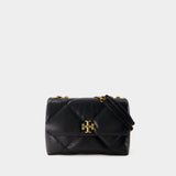 Kira Diamond Quilt Convertible Bag - Tory Burch - Leather - Black