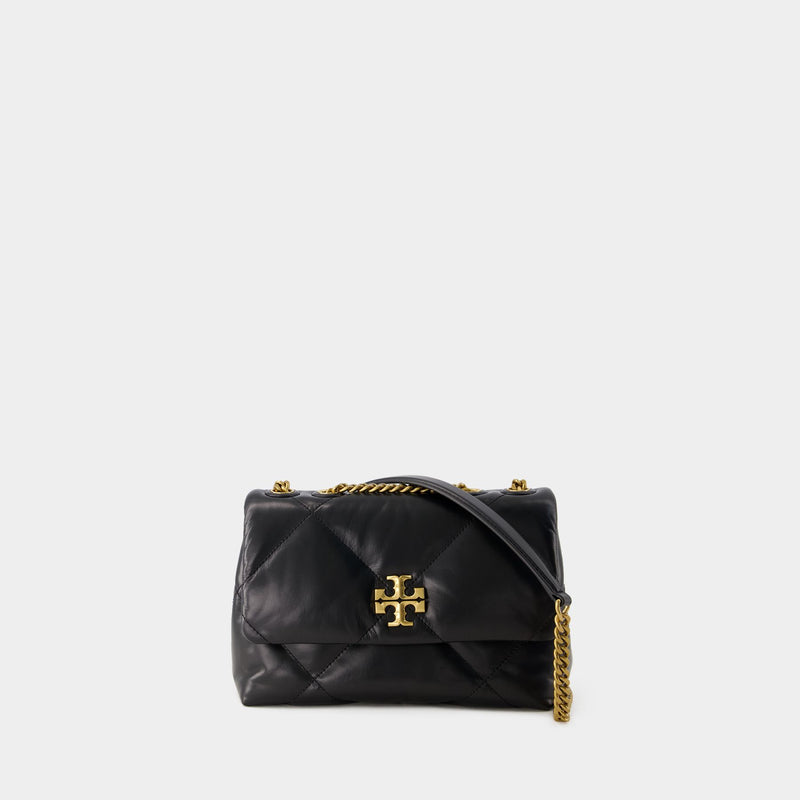 Tory Burch Kira Diamond Quilt 小号黑色皮质折叠包