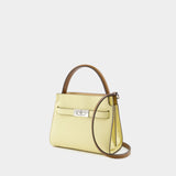 Lee Radziwill Pebbled Petite Double Bag - Tory Burch - Leather - Lemon