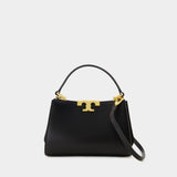 Eleanor Mini Satchel Bag - Tory Burch - Leather - Black