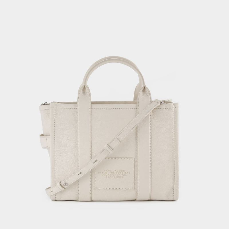 Marc Jacobs银色皮质中号托特包