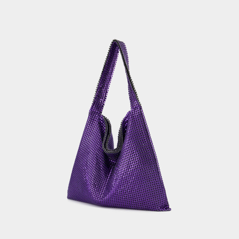 Pixel Hobo Bag - Paco Rabanne - Purple - Strass