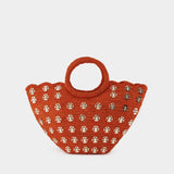 Rabane Tote Bag - Paco Rabanne - Orange/Light Gold - Raphia