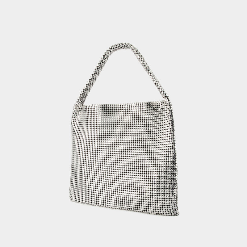 Pixel 银色铝质托特包