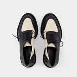 Clergerie Bano 黑色小羊皮厚底乐福鞋