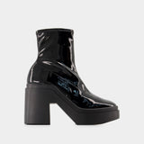 Clergerie Ninav Boots 黑色合成皮质粗跟短靴