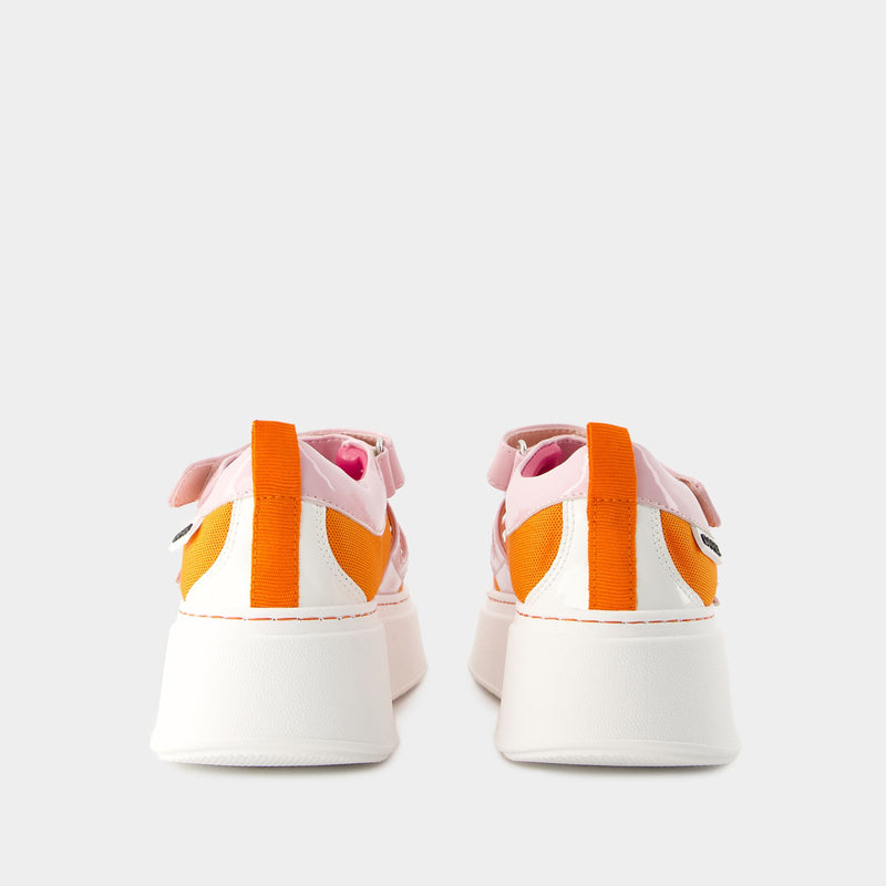 Baskina 橙色/粉色皮质运动鞋