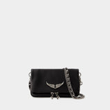 Rock Nano Hobo Bag - Zadig & Voltaire - Leather - Black/Silver