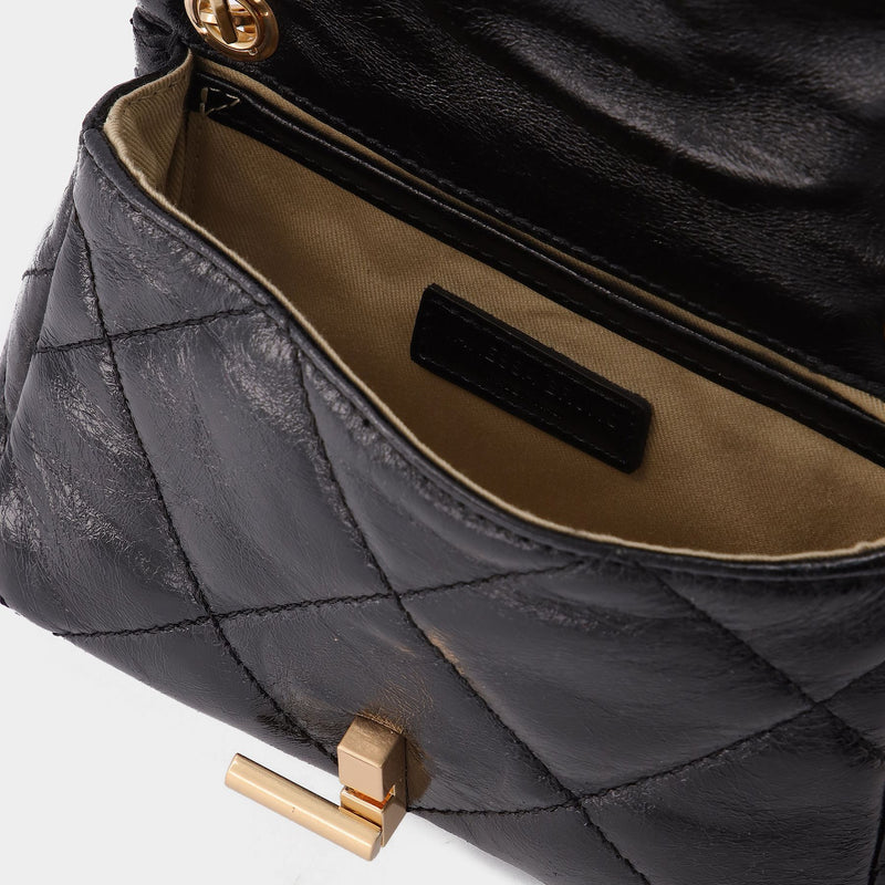 Nano Moon Hobo Bag - Vanessa Bruno -  Black - Leather