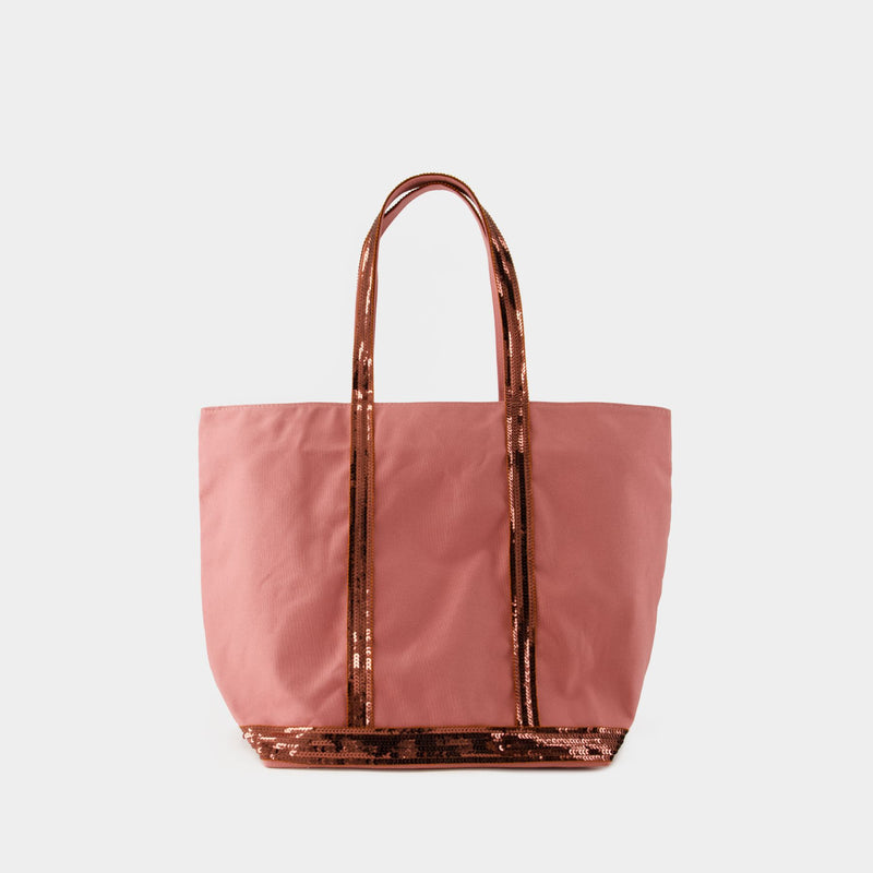 Cabas L Shopper Bag - Vanessa Bruno - Cotton - Pink Litchi