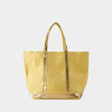 Cabas L Shopper Bag - Vanessa Bruno - Linen - Fresh Butter