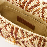 Nano Moon Crossbody - Vanessa Bruno - Raffia - Brown