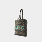 A.P.C. Lou Reversible Tote 卡其色植鞣皮托特包