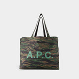 A.P.C. Diane Reversible Tote 卡其色植鞣皮托特包