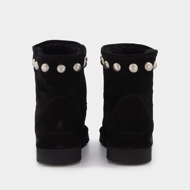 Kypsy Boots in Black Shearling