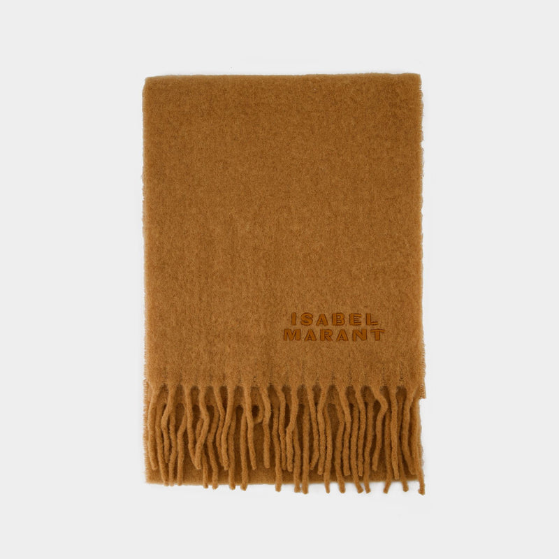 Isabel Marant Firny棕色羊毛围巾