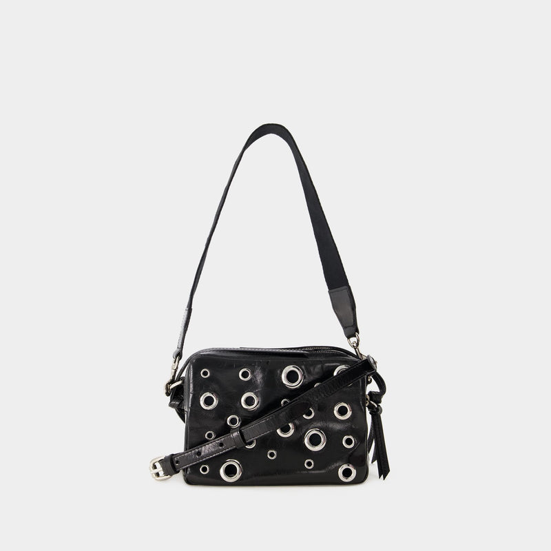 Isabel Marant Wardy黑色皮质相机斜挎包