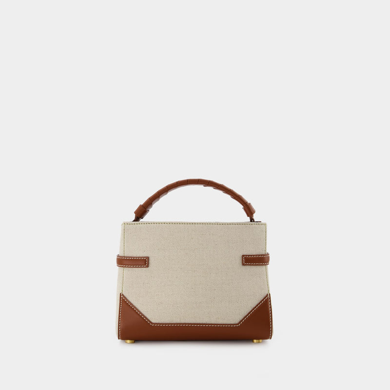 Bbuzz 22 Hobo Bag - Balmain - Stone/Brown - Canva