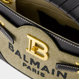 Balmain B-Buzz 22 卡其色帆布斜挎包