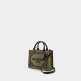 B-Army Mini Shopper Bag - Balmain - Canvas - Khaki/Black