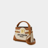 Balmain B-Buzz 22 米色帆布单肩包