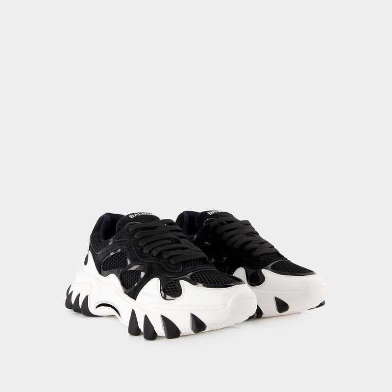 B-East Sneakers - Balmain - Leather - Black/ White