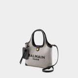 B-Army Mini Grocery Shopper Bag - Balmain - Canvas - Black