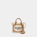 B-Army Mini Shopper Bag - Balmain - Canvas - Beige