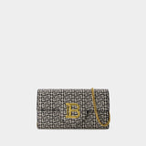 B-Buzz Wallet On Chain - Balmain - Leather - Ivoire