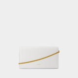 Embleme Wallet On Chain - Balmain - Leather - White